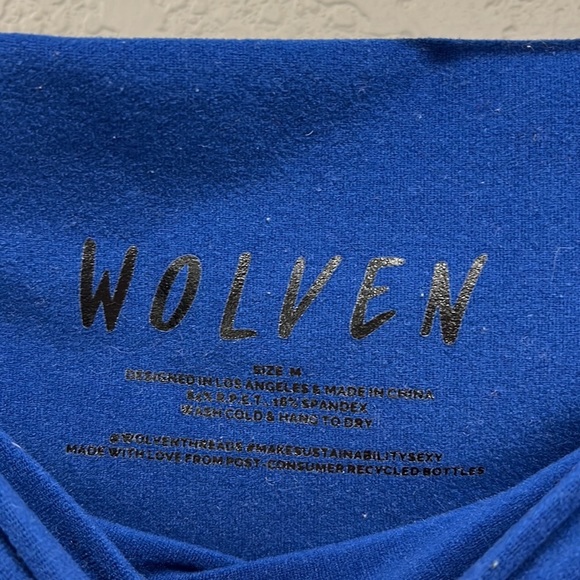 Wolven Blue Bike Shorts M With side Pockets - Picture 3 of 4